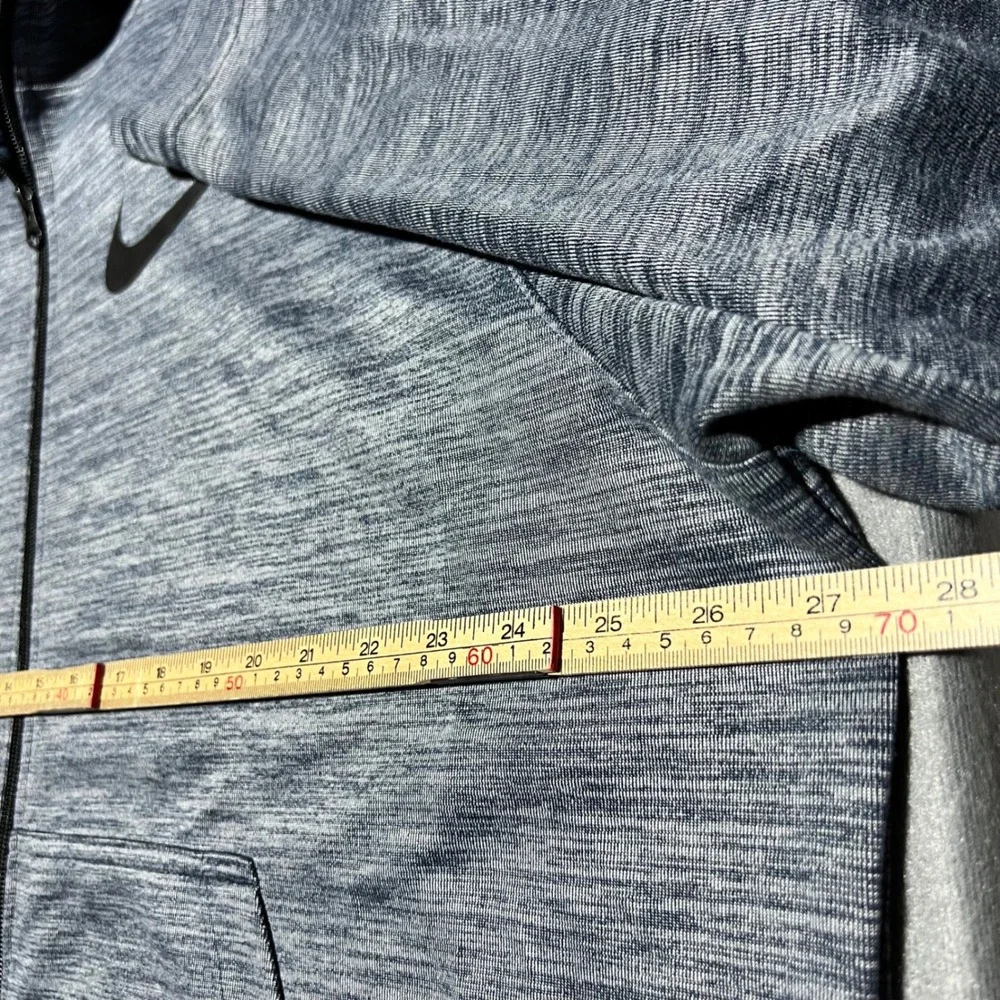 Nike Dri-FIT Full Zip Hoodie Mens XXL Blue Grey Space Dye Heather Athletic